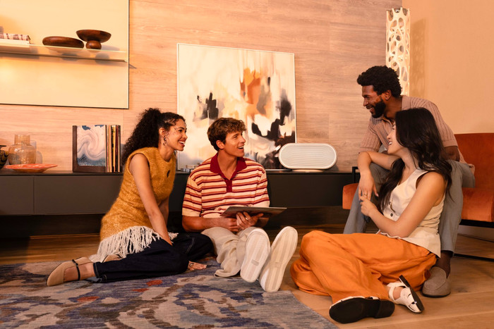 Denon Home 600 Silver product in use