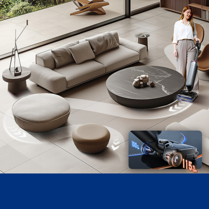 Tineco Floor One S9 Artist Steam Pro product in gebruik