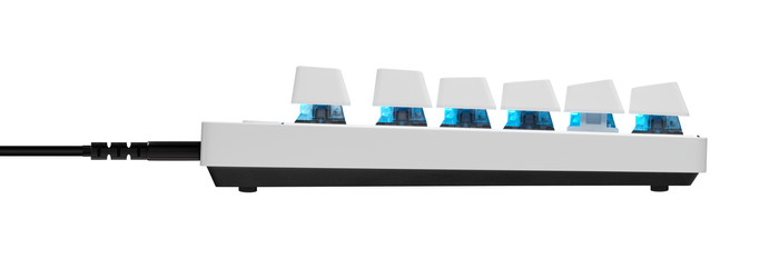 Logitech G Pro X TKL Rapid Gaming Keyboard White QWERTY left side