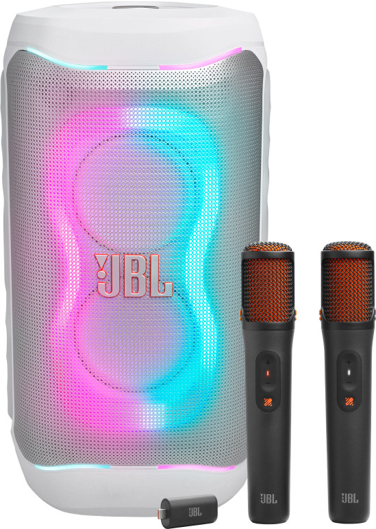 JBL Partybox 130 Wit + JBL Easysing Mics Main Image