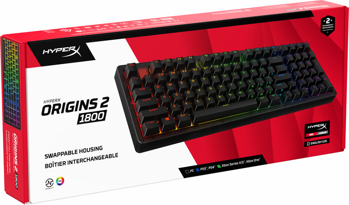 HyperX Origins 2 1800 Gaming Toetsenbord Qwerty verpakking