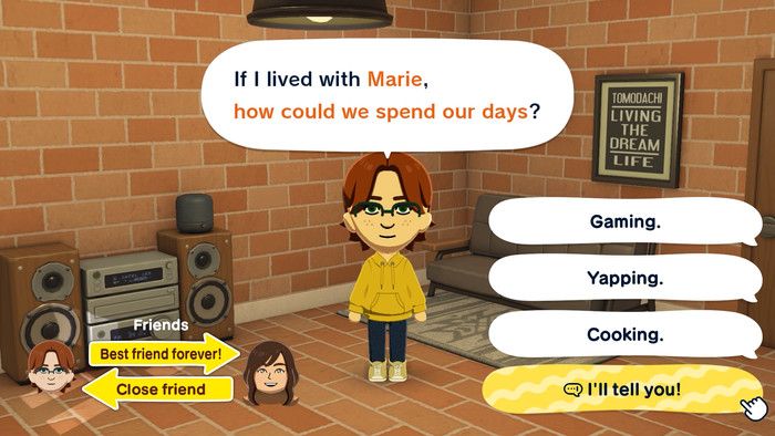 Nintendo Switch Lite + Tomodachi Life: Living the Dream product in gebruik