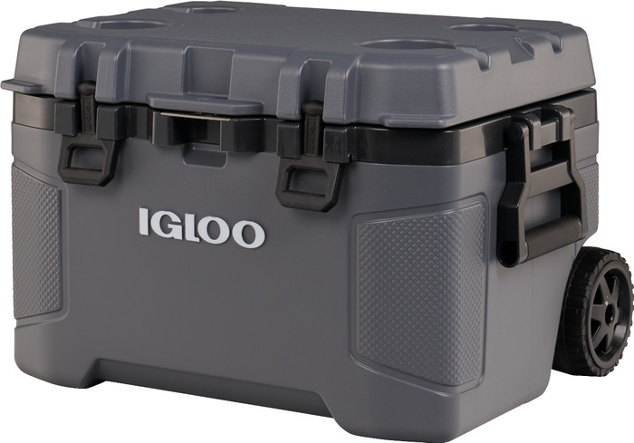 Igloo Trailmate 52 QT Carbonite Roller Cooler front