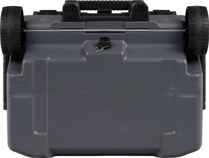 Igloo Trailmate 52 QT Carbonite Roller Cooler bottom