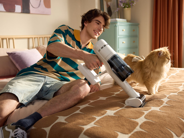 Roborock H60 Hub product in gebruik