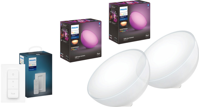Philips Hue Go 2-pack White and Color  + dimmer Main Image