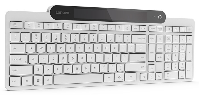 Lenovo 800 Self-Charging Bluetooth Toetsenbord QWERTY Wit voorkant