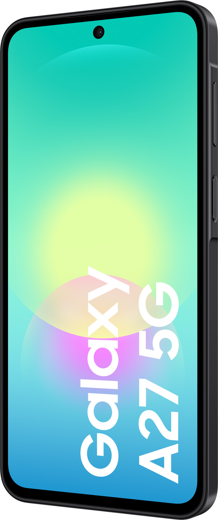 Samsung Galaxy A27 128GB Zwart 5G + Basis Accessoirepakket voorkant
