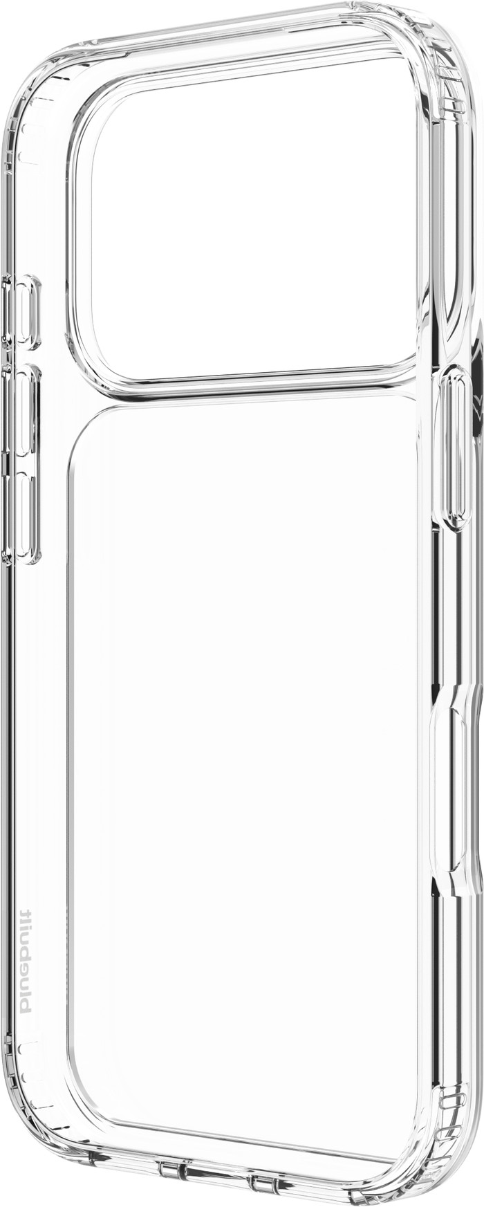 BlueBuilt Protective Back Cover iPhone 17 Pro Transparent + BlueBuilt iPhone 17 Pro Screen Protector Glass left side