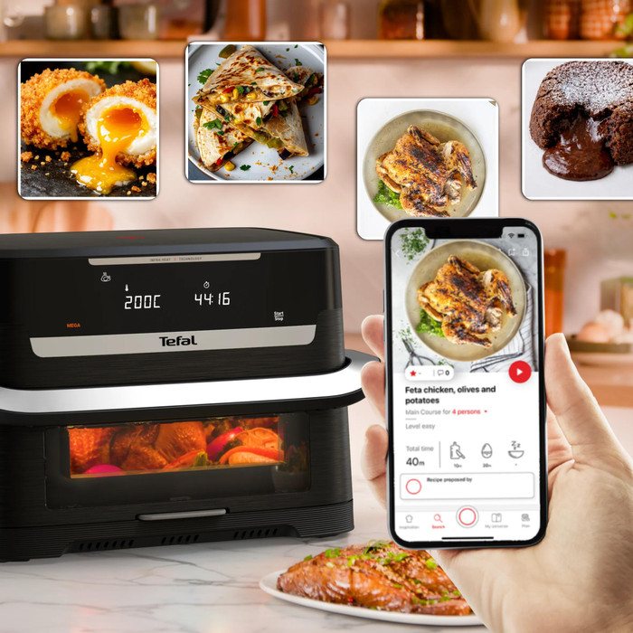 Tefal Dual Easy Fry Flex EY9288 product in gebruik