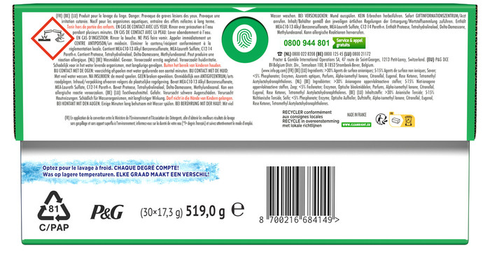 Ariel 3in1 Pods Colour - 30 stuks achterkant