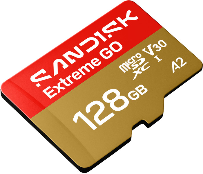 SANDISK Extreme GO microSDXC 128GB 240MB/s bovenkant