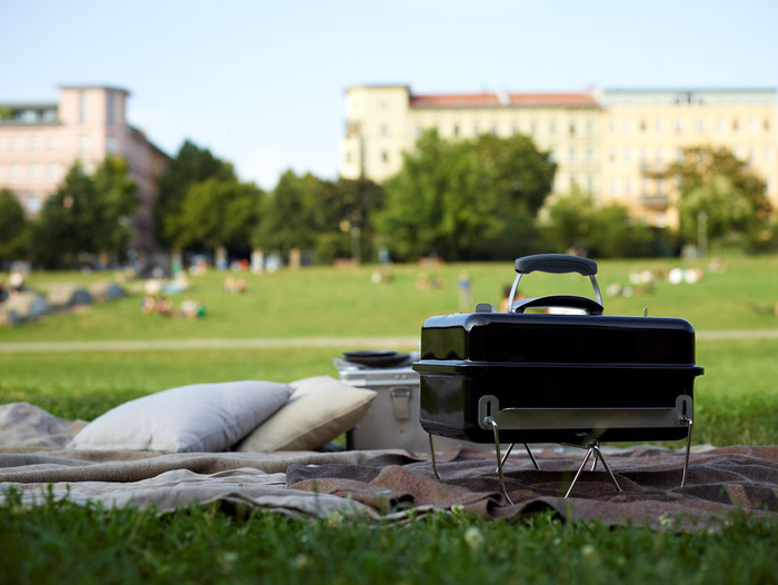Weber Go-Anywhere + Weber Go-Anywhere Premium Storage Bag product in use