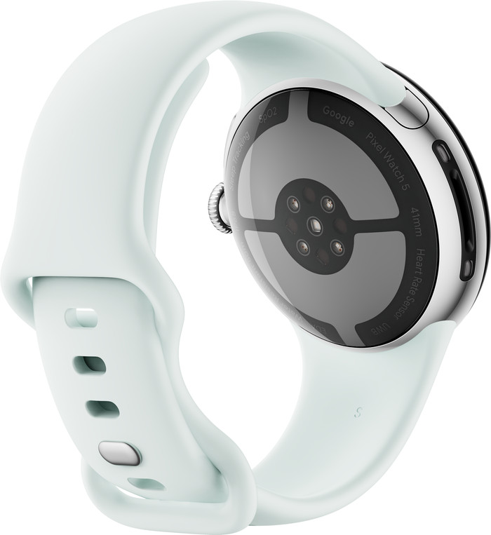 Google Pixel Watch 5 Zilver 41mm achterkant