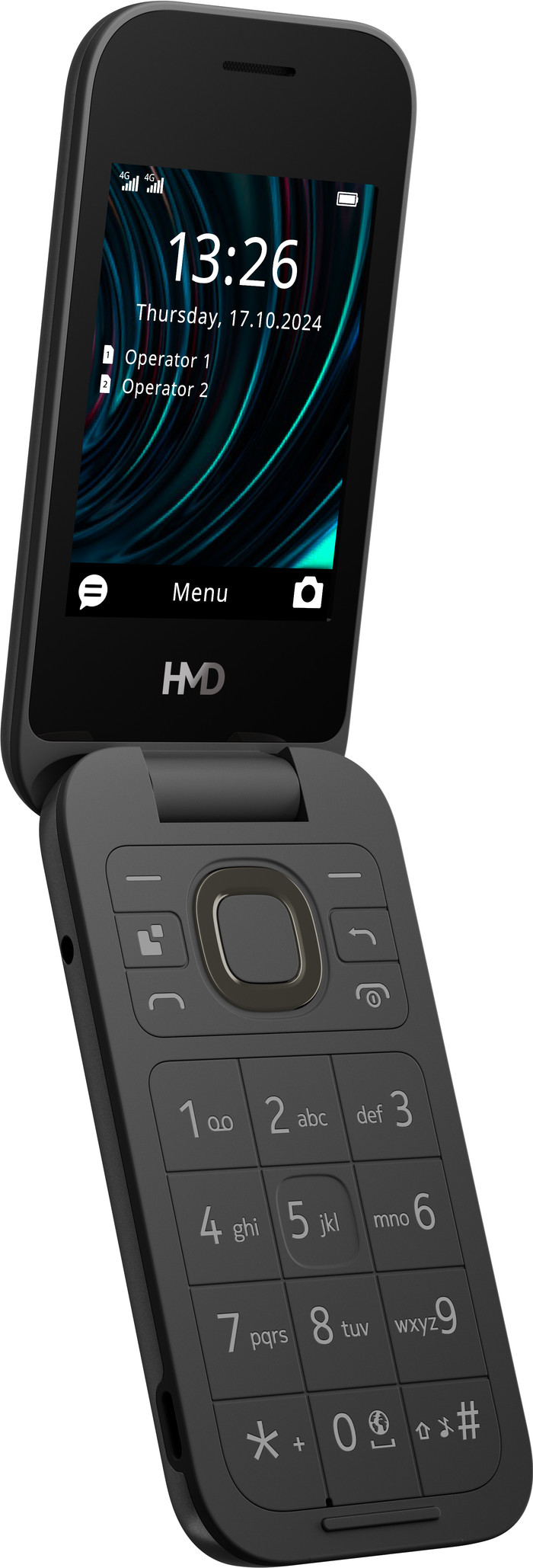 HMD 2660 Flip 128MB Zwart voorkant