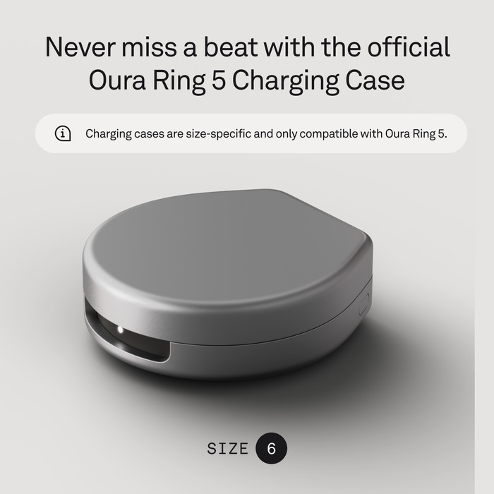 Oura Ring 5 Wireless Charging Case Size 6 visual supplier