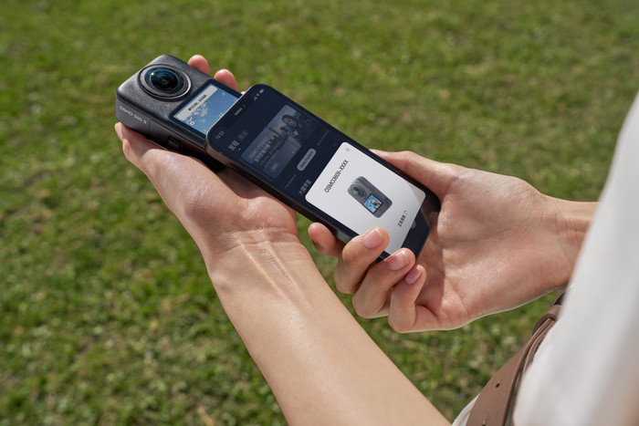 DJI Osmo 360 II Adventure Combo product in gebruik