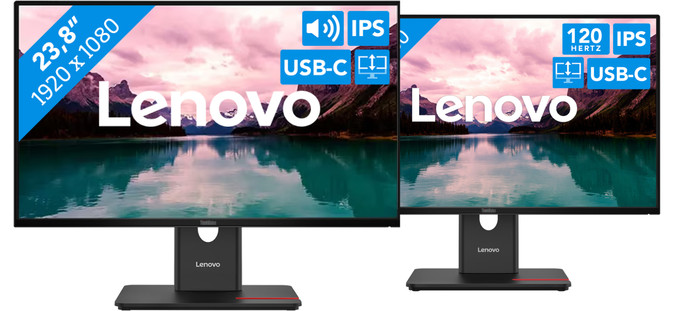 Lenovo ThinkVision T24D-40 + Lenovo ThinkVision T24-40 Main Image