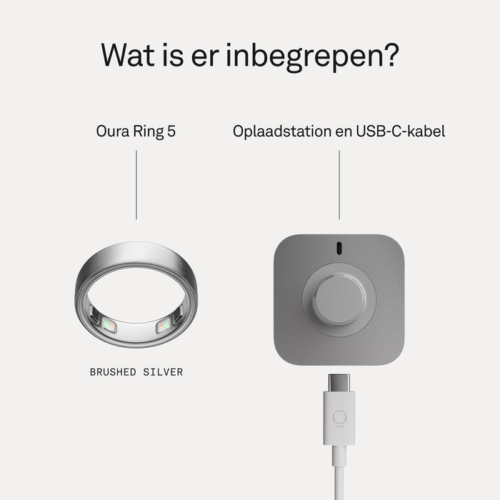Oura Ring 5 Maat 12 Brushed Silver visual leverancier