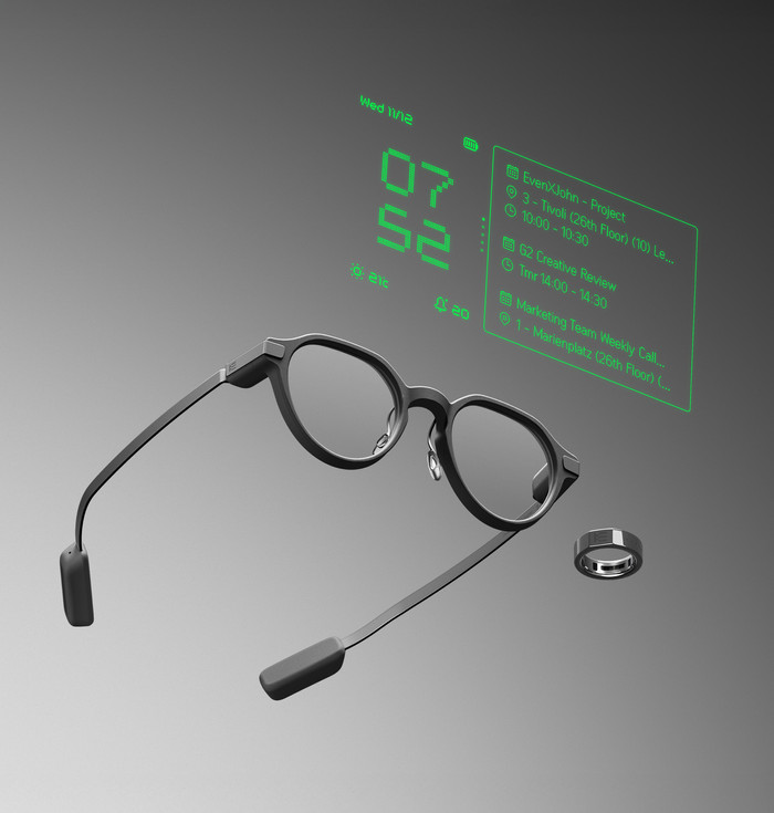 EvenRealities Even G2B Smart Glasses Green product in use
