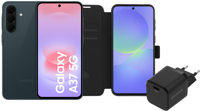 Samsung Galaxy A37 256GB Donkergroen 5G + Basis Accessoirepakket Main Image
