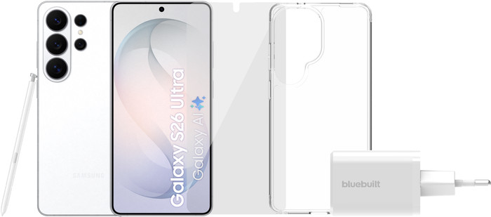 Samsung Galaxy S26 Ultra 512GB White 5G + Complete Accessory Pack Main Image