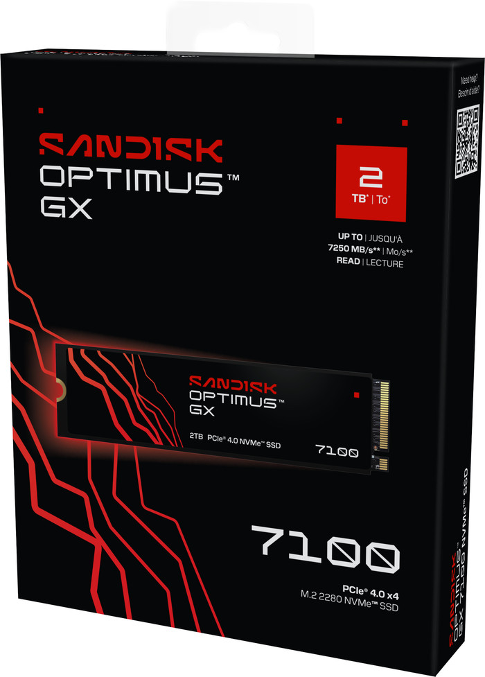 SANDISK Optimus GX 7100 2TB NVMe SSD detail