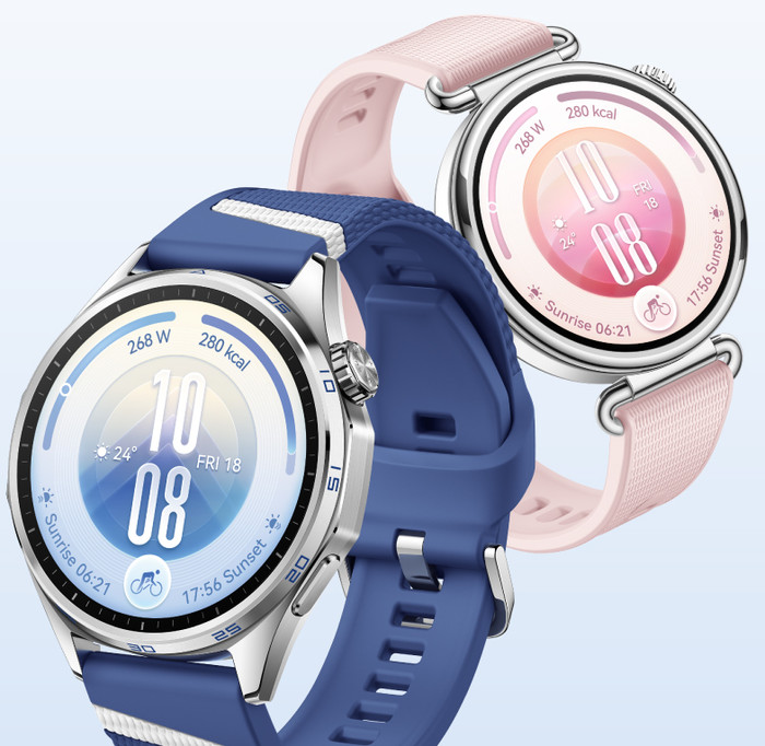 Huawei Watch GT 7 46 mm Blauw product in gebruik