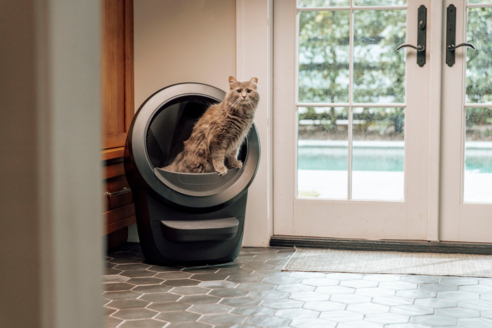 Whisker litter robot 4 Zwart product in gebruik