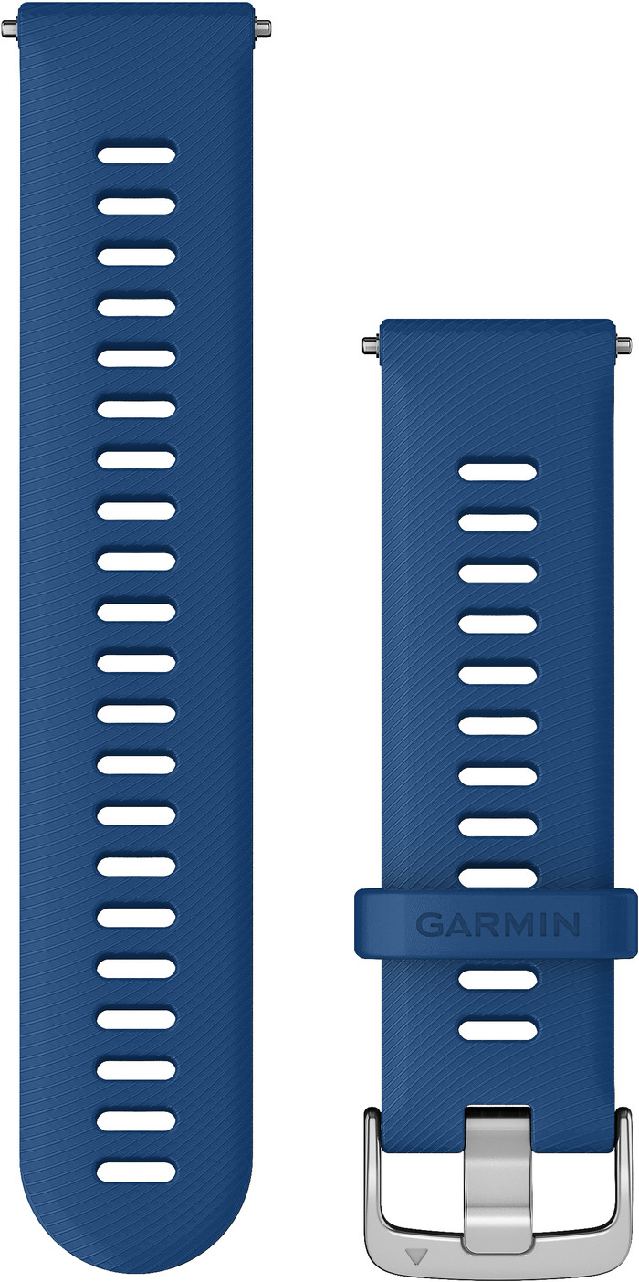 Garmin Siliconen Bandje Blauw/Zilver 22mm Main Image