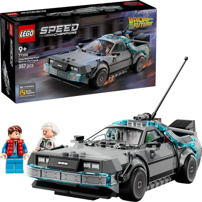 LEGO Speed Champions Tijdmachine uit Back to the Future 77256 rechterkant