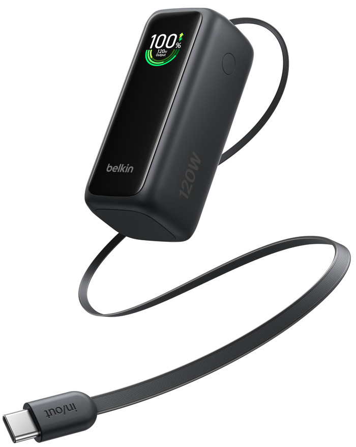 Belkin Powerbank 22.000 mAh met Snelladen 120 Watt Zwart onderkant