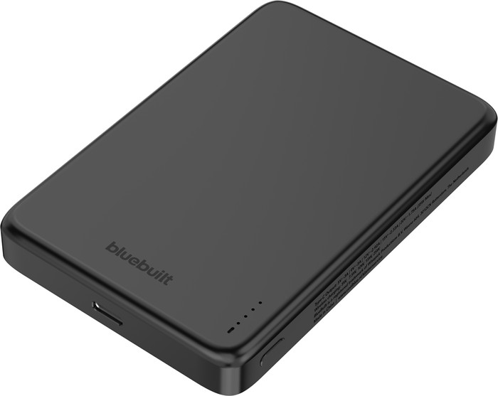 BlueBuilt Draadloze Powerbank met Qi2.2 en MagSafe 10.000 mAh met Snelladen 25 Watt Grijs bovenkant