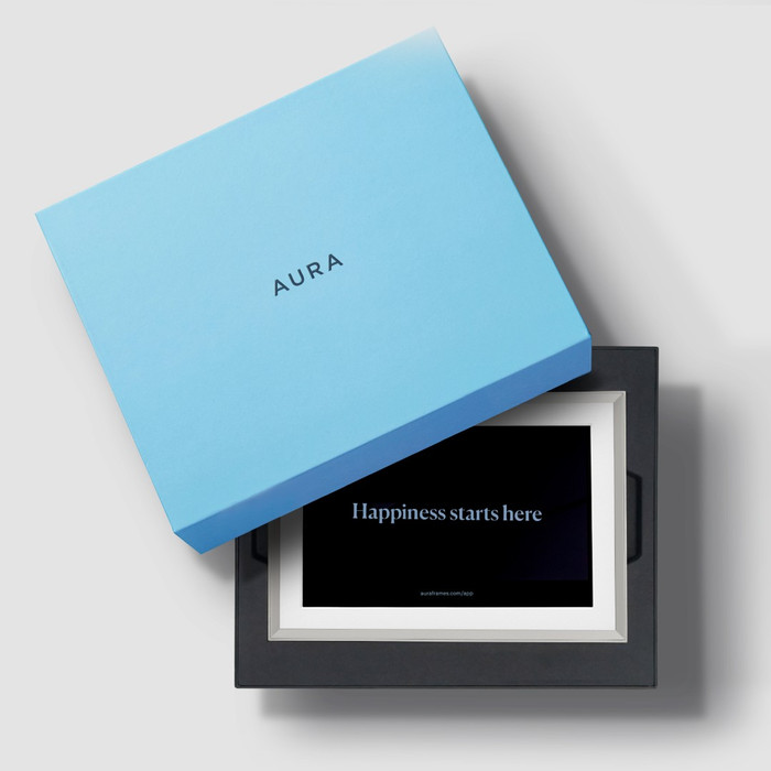 Aura Frames Carver Mat Wit product in gebruik