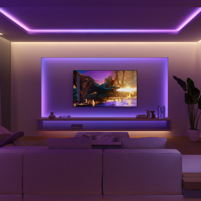 Philips Hue Flux LED Strip 5 meter Verlengstrip product in gebruik