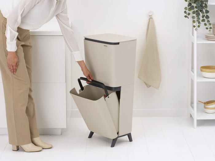 Brabantia SortUp Recycle Hi afvalemmer 20+25L Beige detail