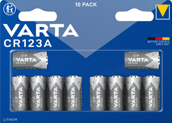 Varta Lithium Cylindrical CR123A BLI 10 stuks Main Image