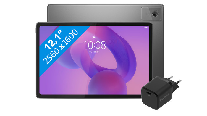Lenovo Idea Tab Plus 12,1 inch 256GB Wifi Grijs met Stylus + BlueBuilt Oplader Main Image