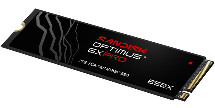 SANDISK Optimus GX PRO 850X 2TB Heatsink NVMe SSD voorkant
