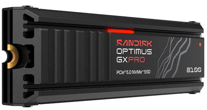 SANDISK Optimus GX PRO 8100 8TB Heatsink PCIe 5.0 NVMe SSD voorkant