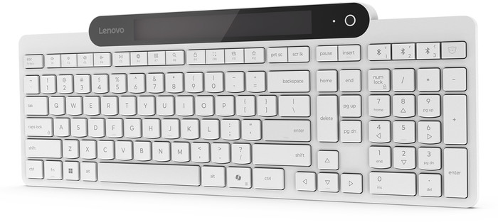 Lenovo 800 Self-Charging Bluetooth Toetsenbord QWERTY Wit rechterkant