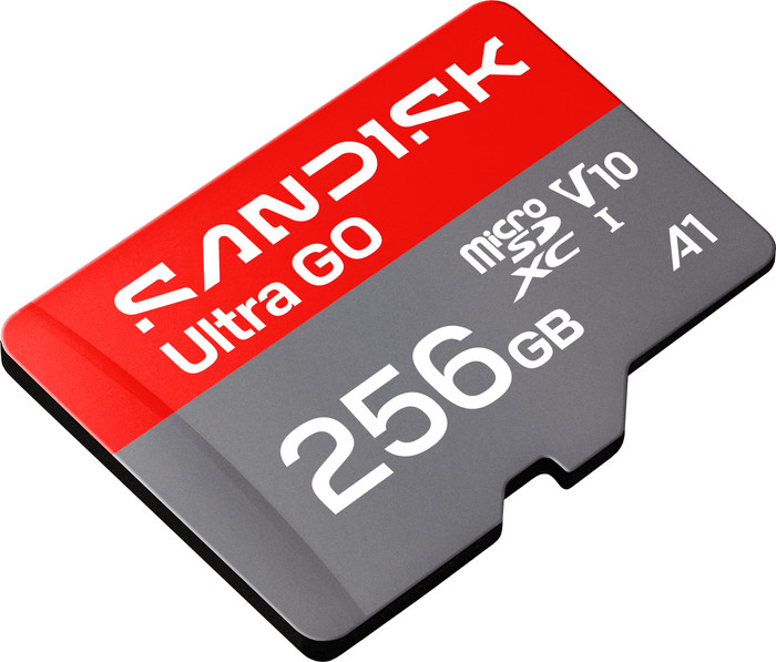 SANDISK Ultra GO microSDXC 256GB 190MB/s bovenkant