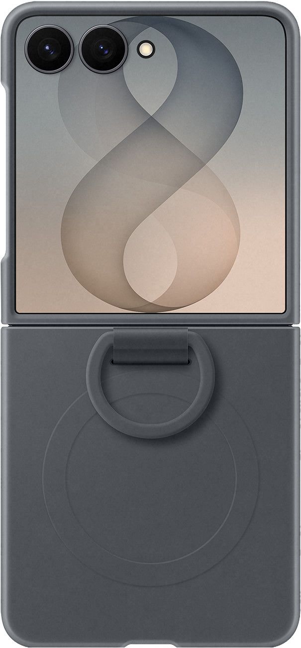 Samsung Galaxy Z Flip 8 Siliconen Back Cover met Magneet Zwart Main Image