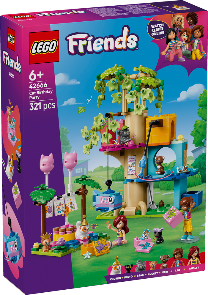 LEGO Friends Kattenverjaardagsfeestje en Boomhut 42666 verpakking