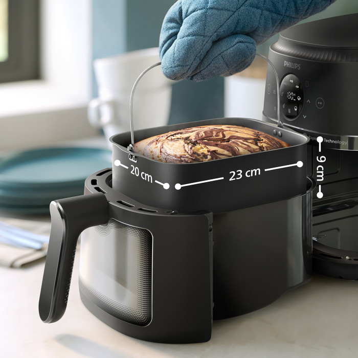 Philips Airfryer Accessoires Bakblik met 9 muffinvormen NX1131/00 product in gebruik