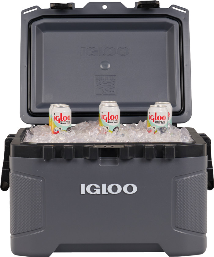 Igloo Trailmate 52 QT Carbonite Roller Cooler product in use