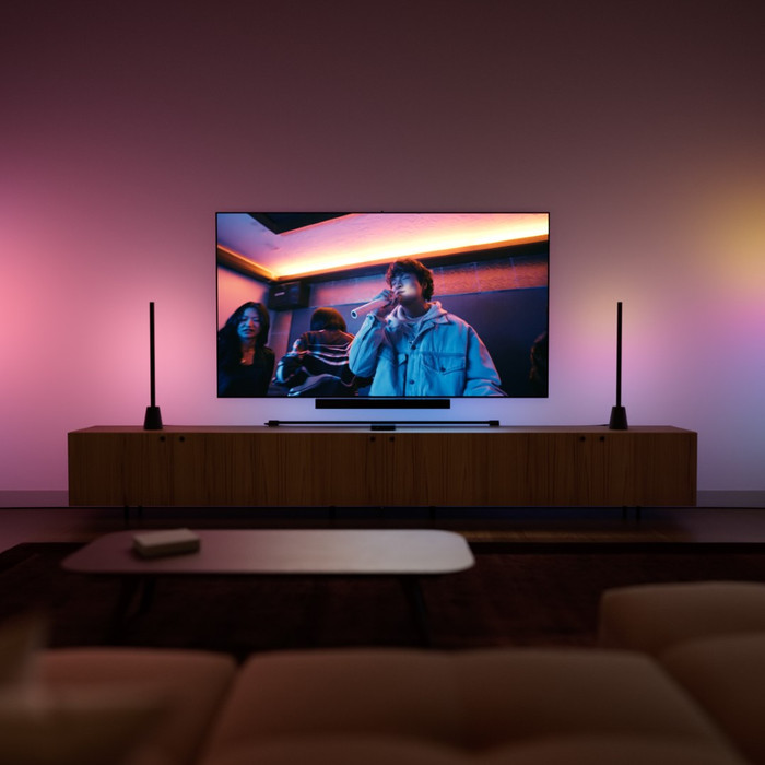 Philips Hue Play HDMI Sync Box 4K product in gebruik