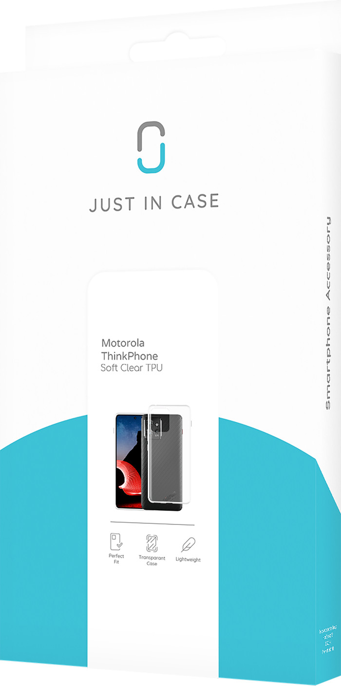 Just in Case Soft Design Motorola ThinkPhone Back Cover Transparant verpakking