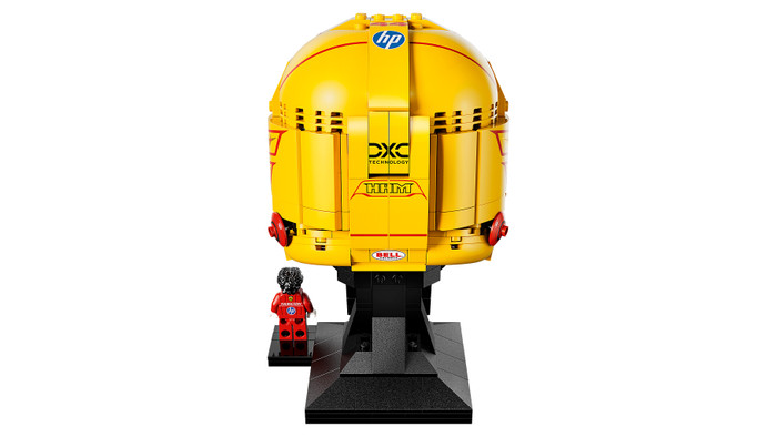 LEGO Editions Scuderia Ferrari HP helm van Lewis Hamilton 43022 achterkant