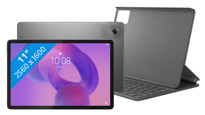 Lenovo Idea Tab 11 inch 256GB Wifi Grijs met Stylus + Toetsenbord Hoes QWERTY Main Image